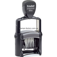 Нумератор тродат, металл. 6-розрядний 4мм, 5546 