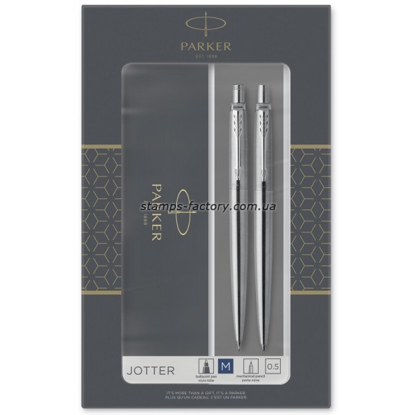 Набір ручок Parker JOTTER 17 SS CT BP+PCL