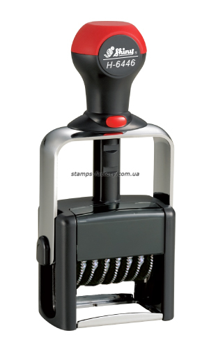 Нумератор Шайни металл., 6-розрядний 4 мм,  Н-6446